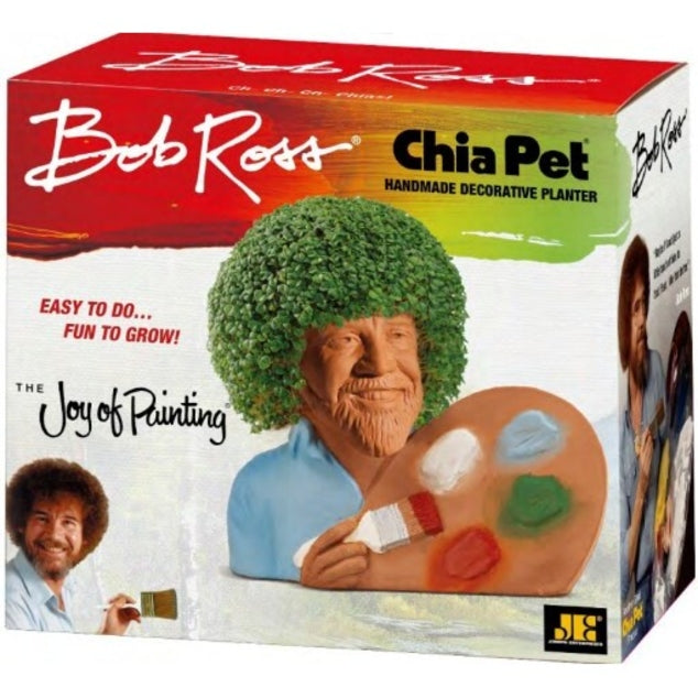 Chia Pet Bob Ross with palette