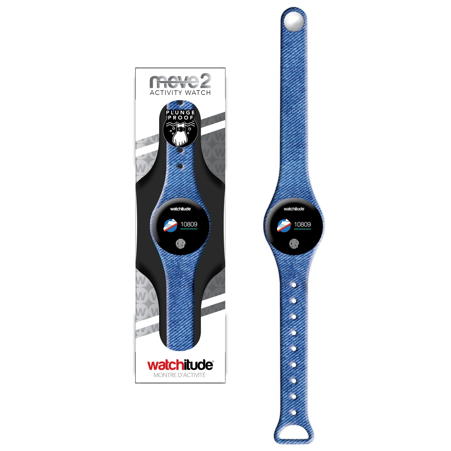 Denim - Watchitude Move 2 Kids Activity Plunge Proof Watch