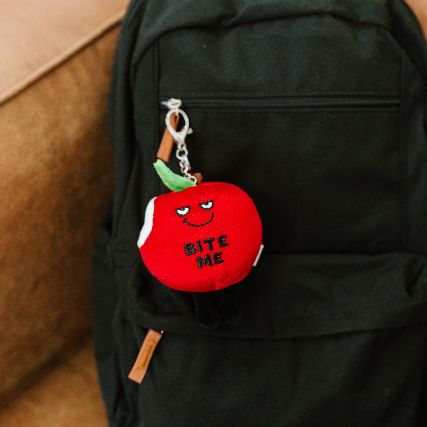 "Bite Me" Apple Plush Bag Charm