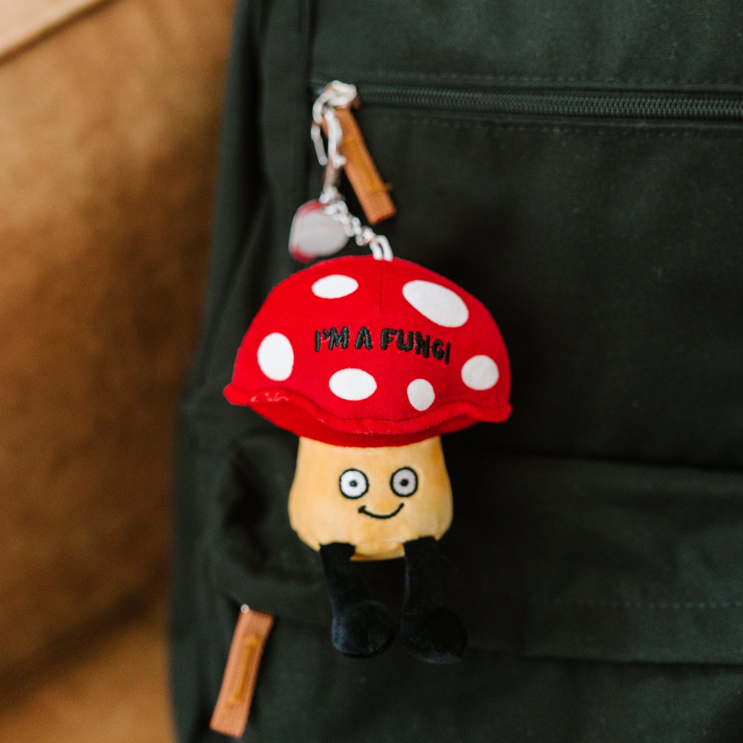 "I'm a Fungi" Mushroom Plush Bag Charm