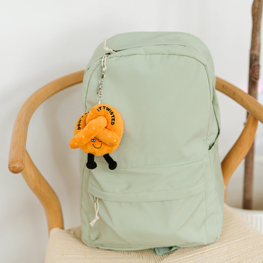 "Don't Get It Twisted" Pretzel Plush bag Charm