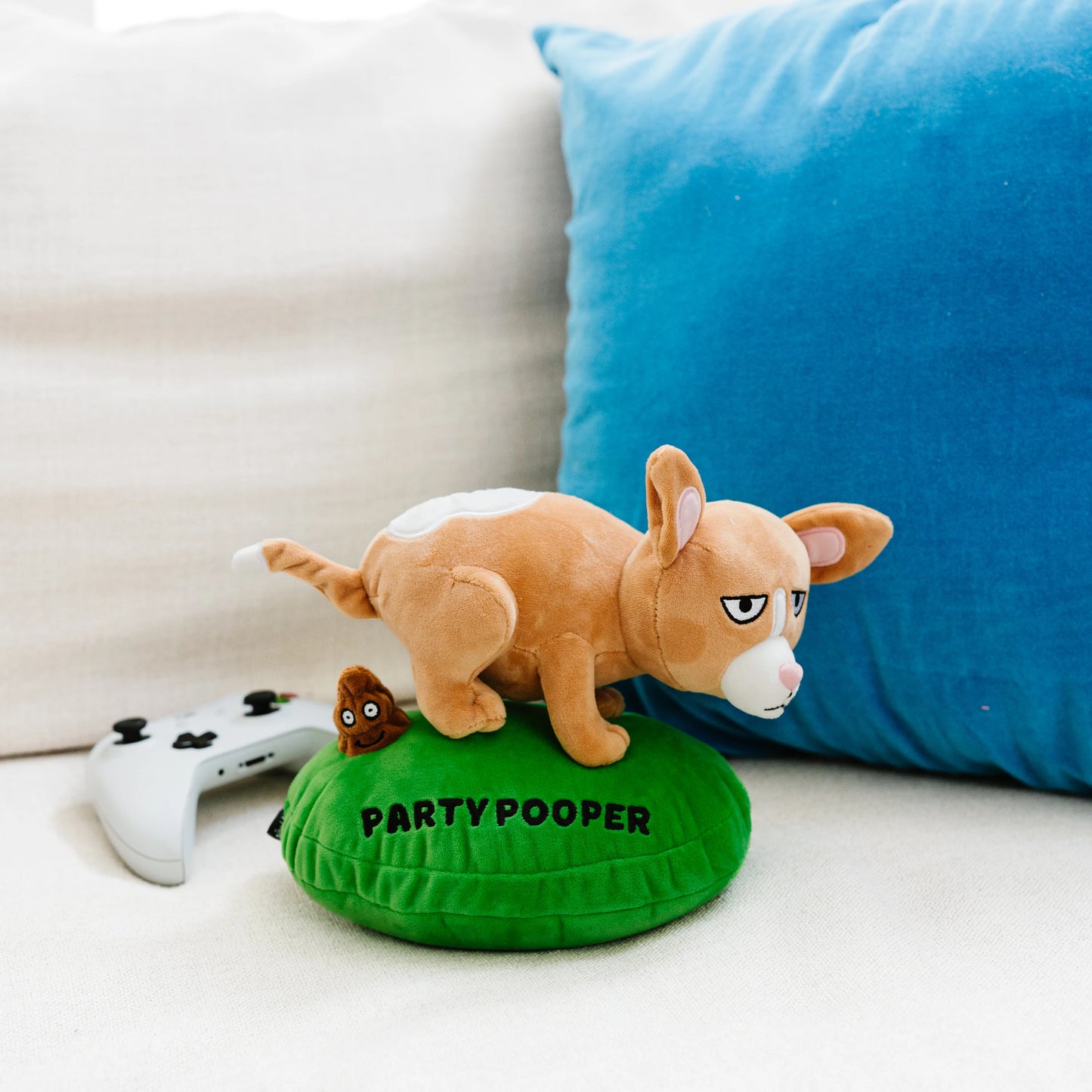 "Party Pooper" Pooping Dog Plushie