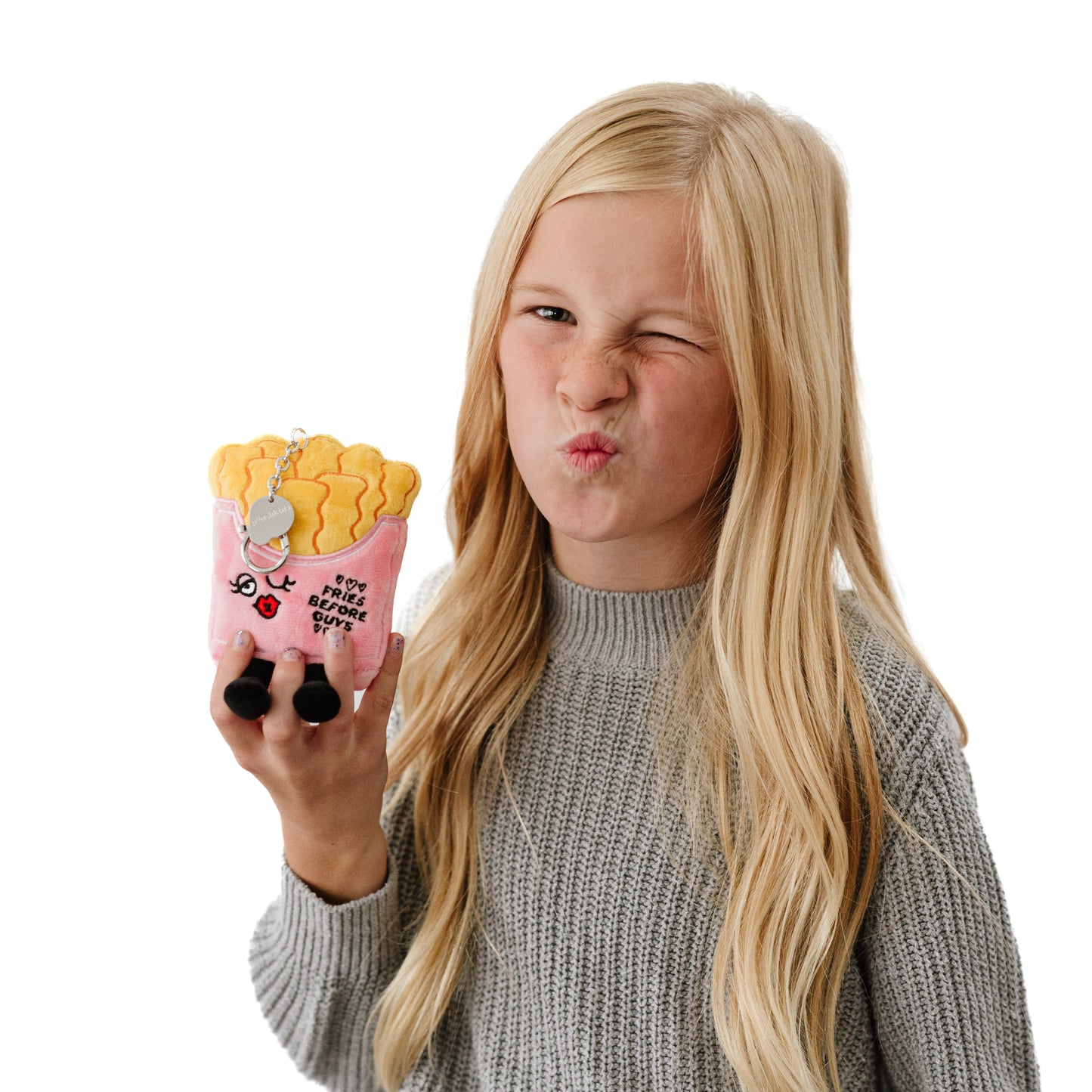 "Fries Before Guys" French Fries Plush Bag Charm