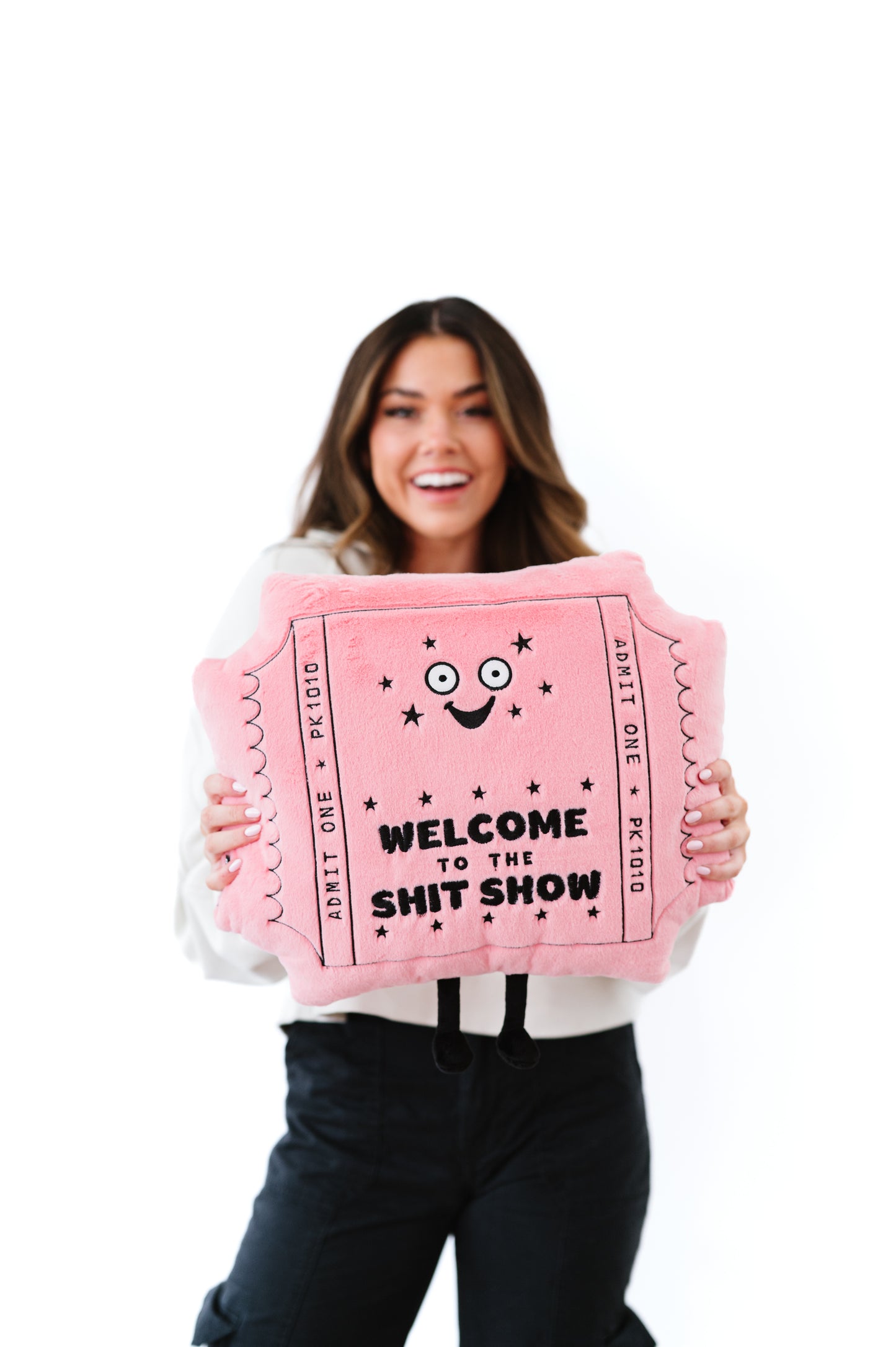 "Welcome to the Sh$t Show" Ticket Plush Pillow
