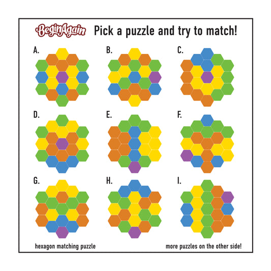 Hexagon Matching Puzzle