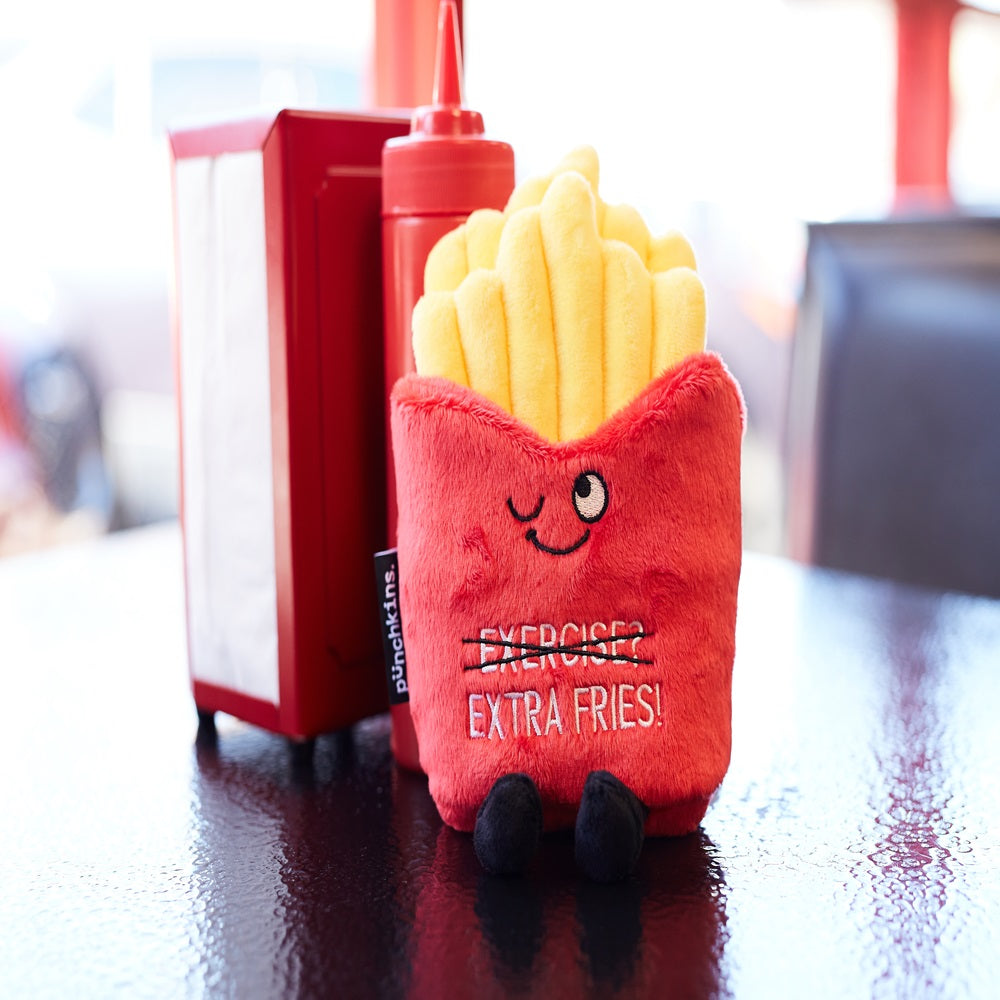 "Exercise Extra Fries" Plush French Fries
