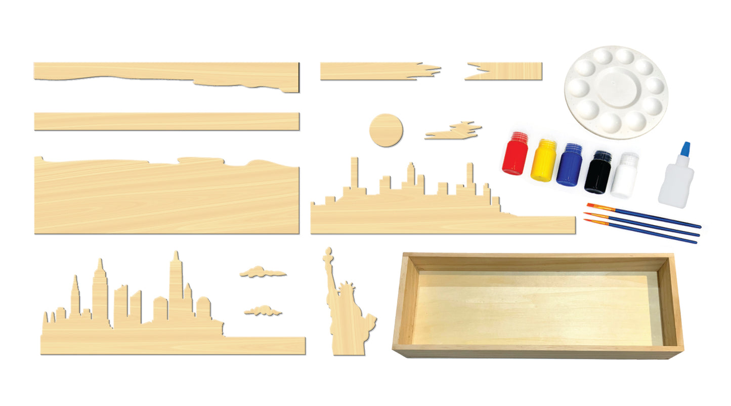 NYC Skyline - Get Stacked Paint & Puzzle Kit