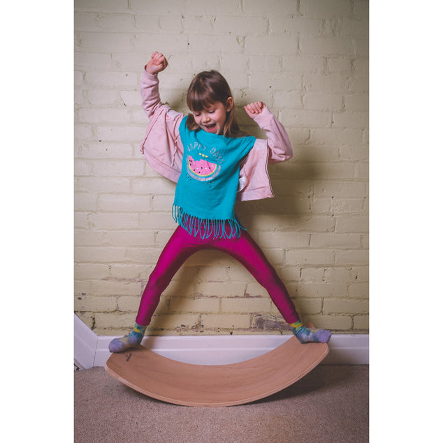 KidBoard Balance Board - Walnut Stain