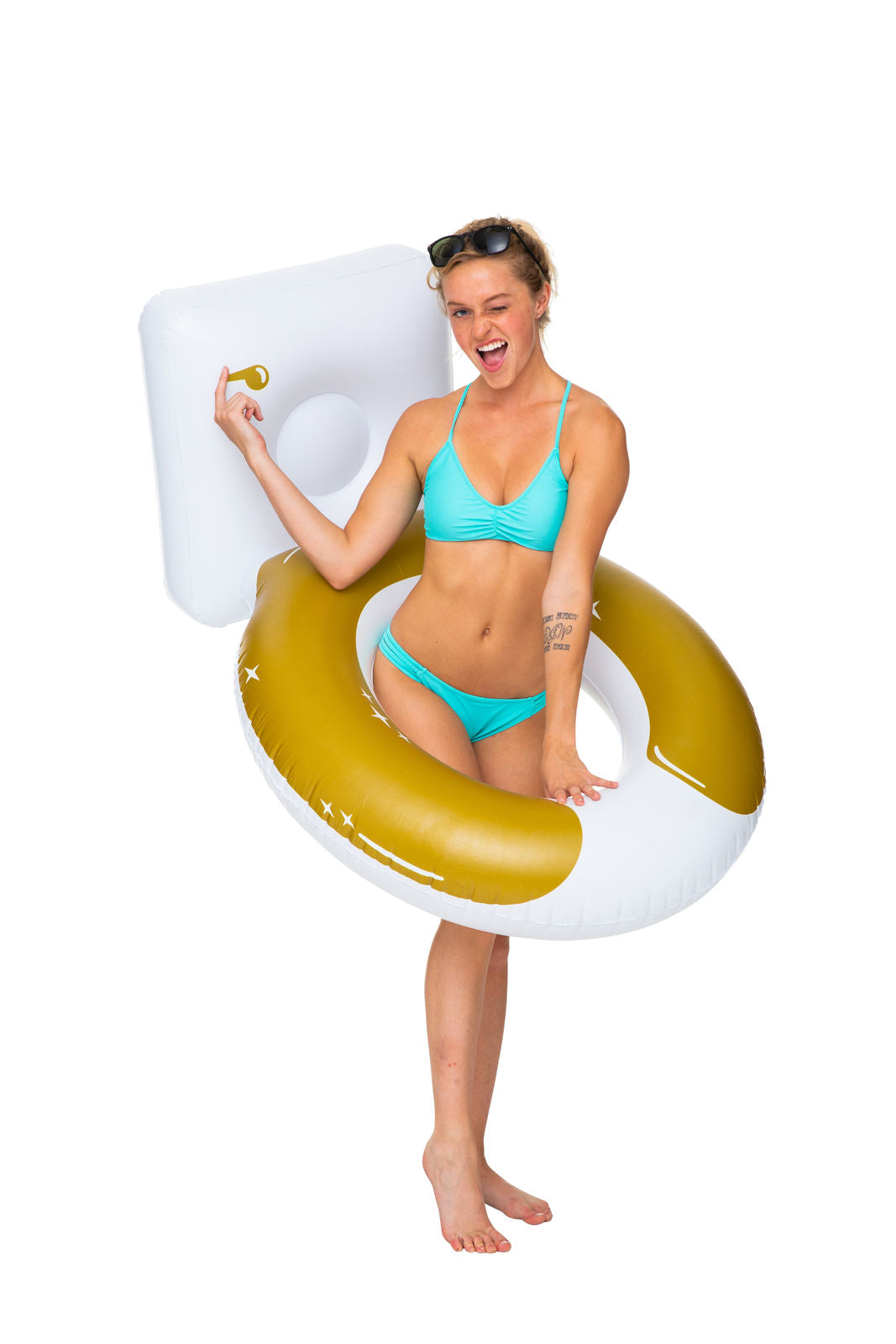 Golden Toilet Pool Float