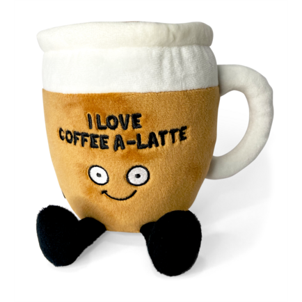 "I Love Coffee A-Latte!" Plush Coffee