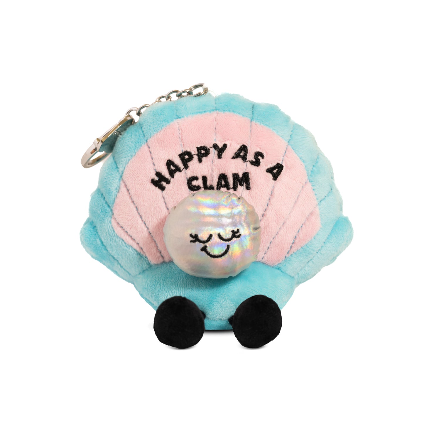 "Happy as a Clam" Clam Plush Bag Charm