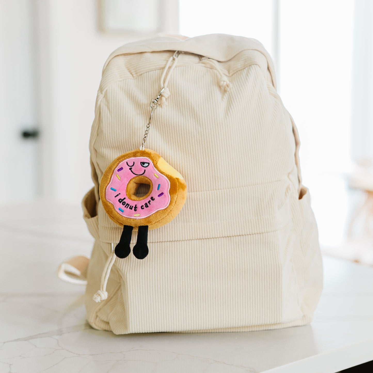 "I Donut Care" Donut Plush Bag Charm