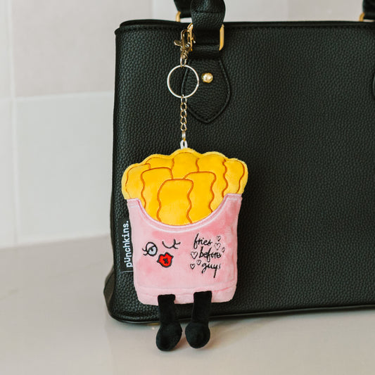 "Fries Before Guys" French Fries Plush Bag Charm