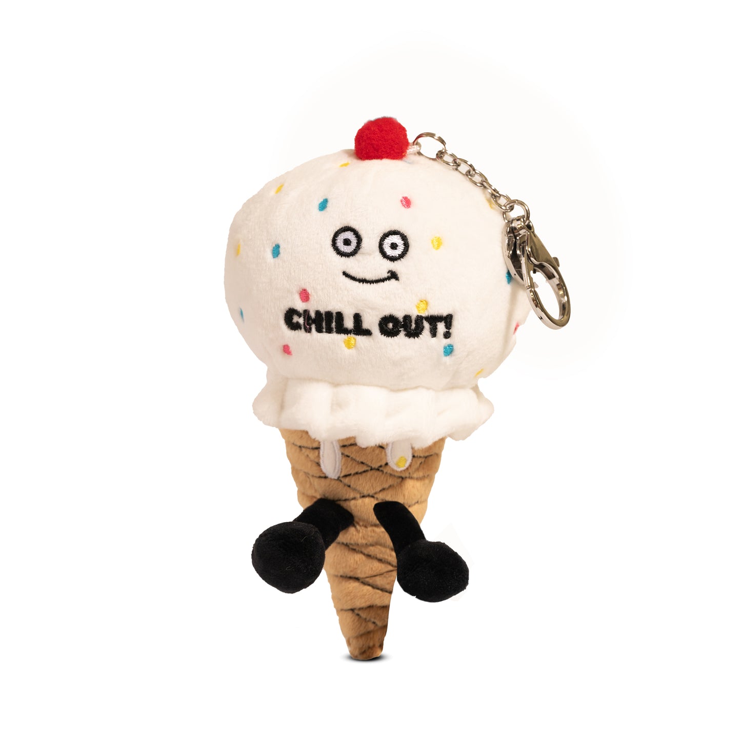 "Chill Out" Ice Cream Cone Plush Bag Charm