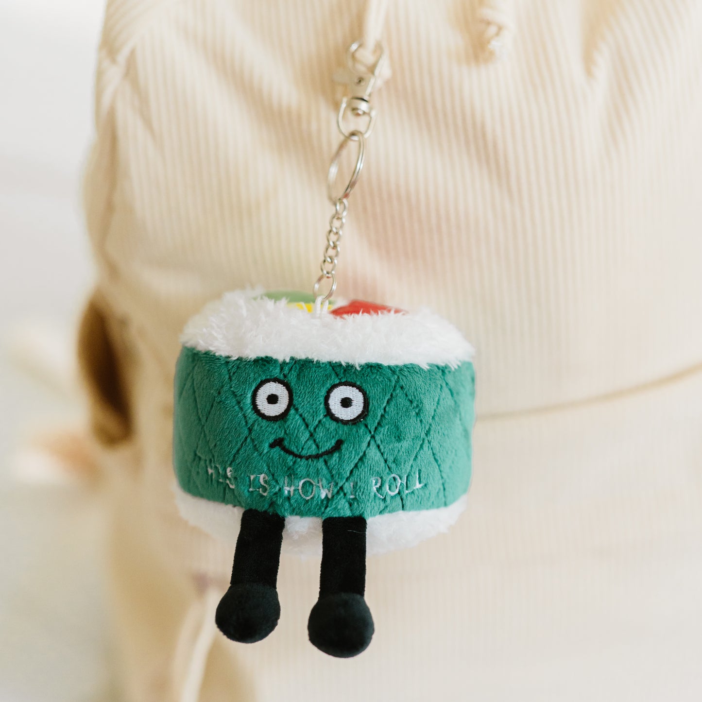 "This is How I Roll" Sushi Plush Bag Charm