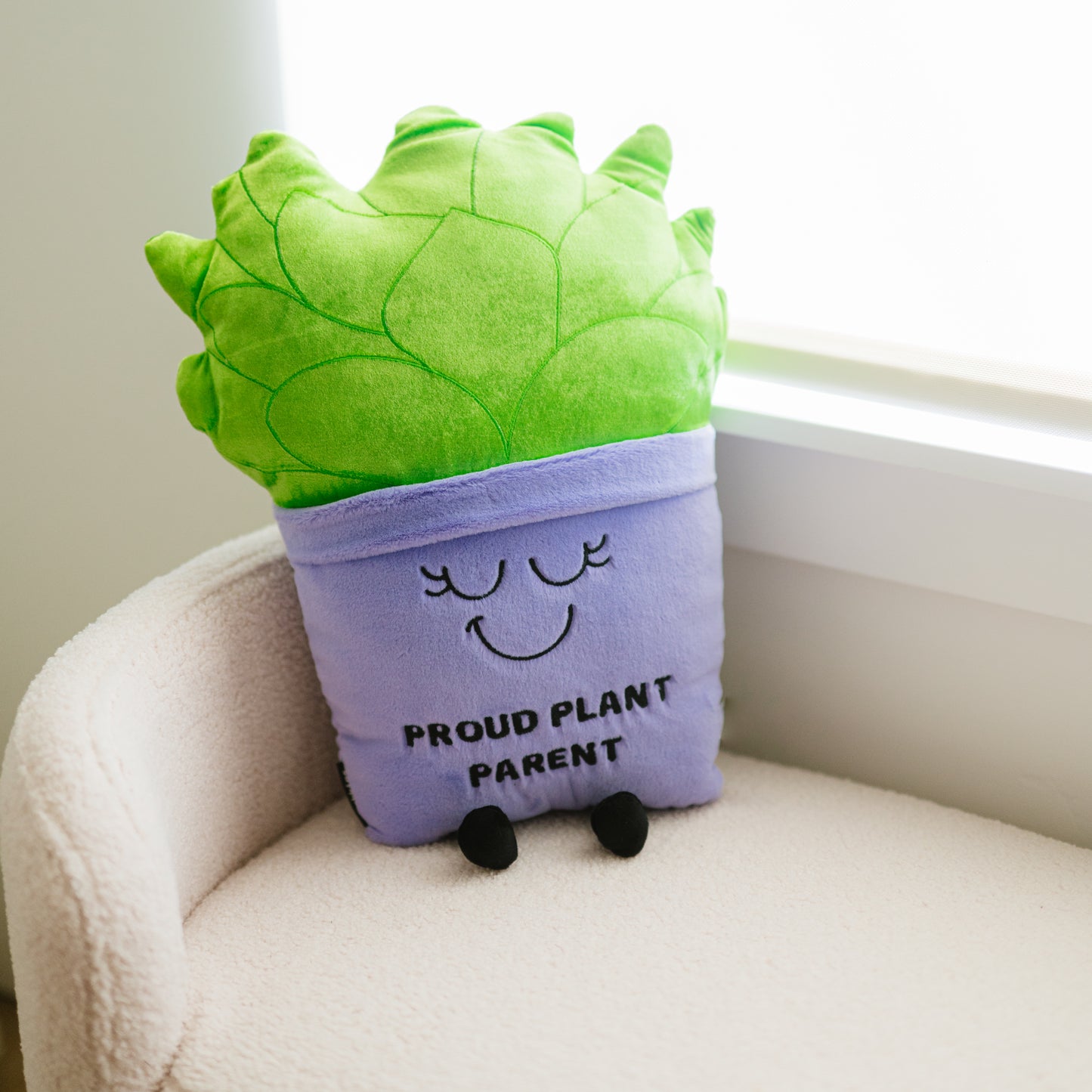 "Proud Plant Parent" Plant Plush Pillow