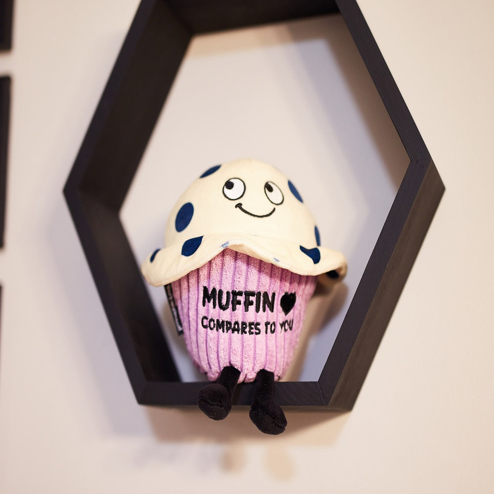 "Muffin Compares To You" Plush Blueberry Muffin