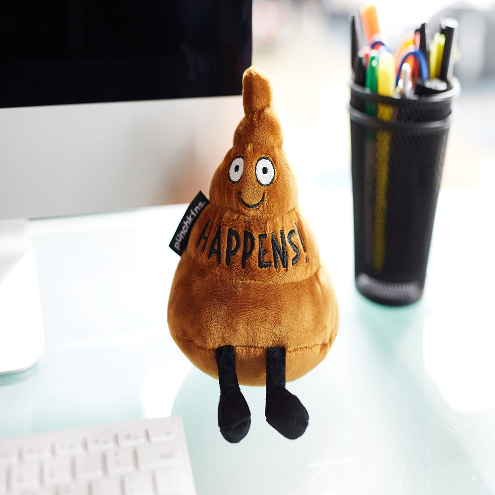"Happens!" Plush Poop Emoji
