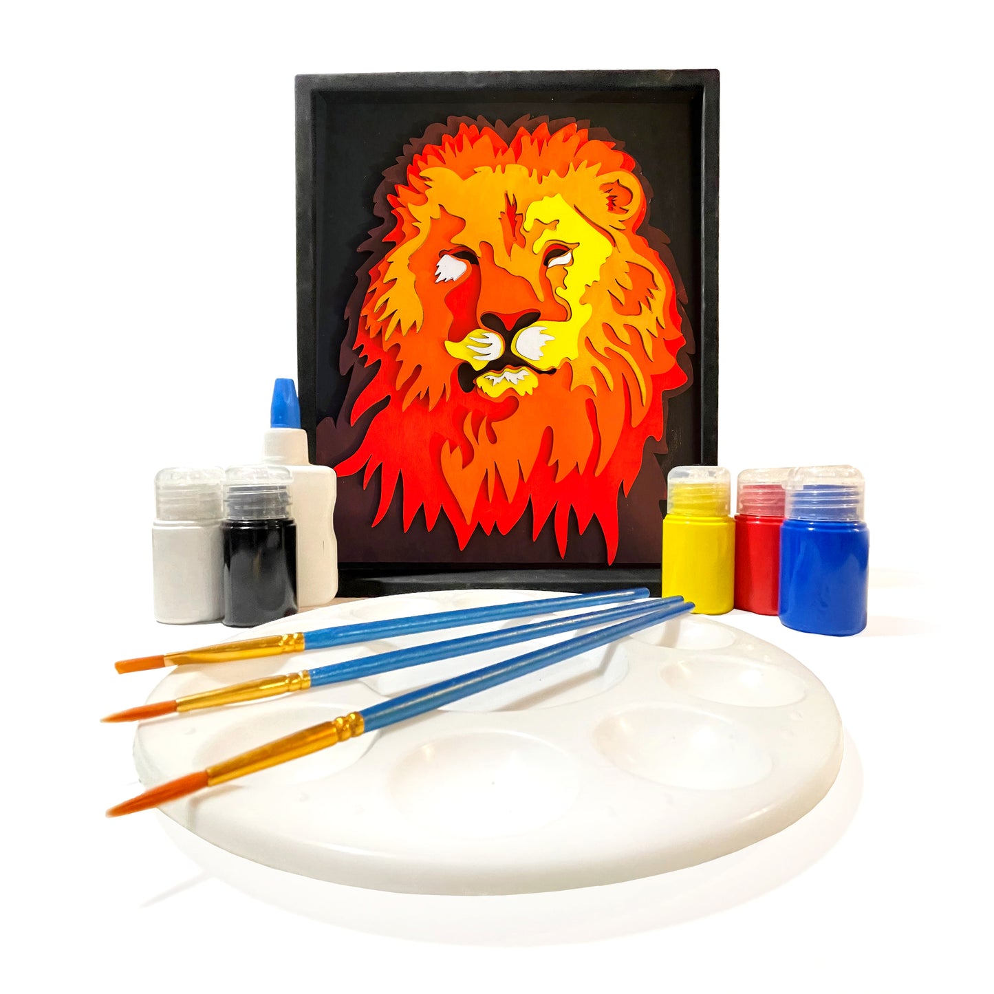 Mighty Lion - Get Stacked Paint & Puzzle Kit