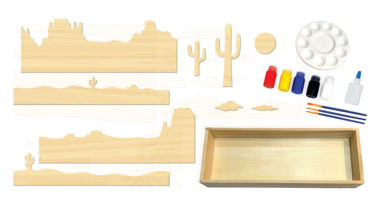 Desert Sunset - Get Stacked Paint & Puzzle Kit