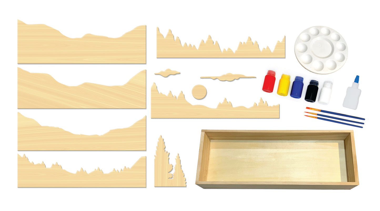 Mountain Forest - Get Stacked Paint & Puzzle Kit