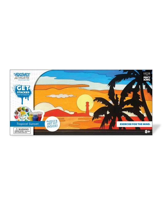 Tropical Sunset - Get Stacked Paint & Puzzle Kit