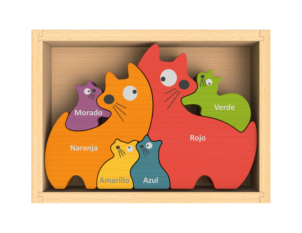Cat Family Bilingual Puzzle - Super Toy