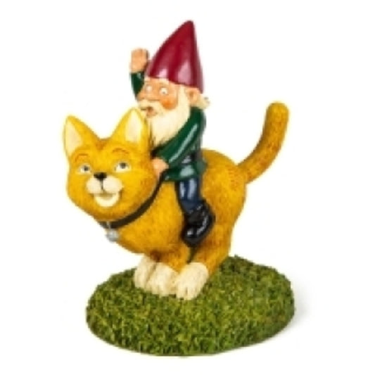 Riding Cat Gnome