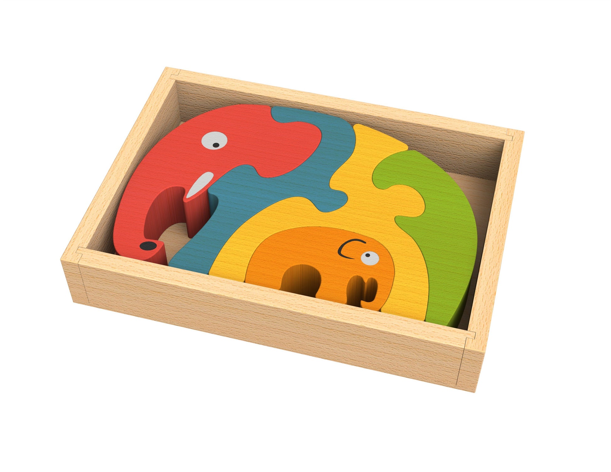 Elephant Family Puzzle - Super Toy