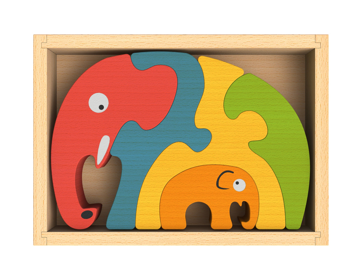 Elephant Family Puzzle - Super Toy